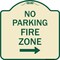 Signmission No Parking Fire Zone W/ Right Arrow Heavy-Gauge Aluminum Sign, 18" x 18", TG-1818-23617 A-DES-TG-1818-23617 - alternate 1
